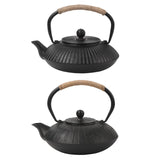 Maxbell Cast Iron Teapot Traditional Tea Boiler for Picnic Household Small Gathering Patterns A