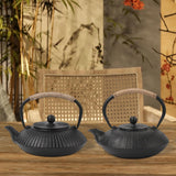 Maxbell Cast Iron Teapot Traditional Tea Boiler for Picnic Household Small Gathering Patterns A