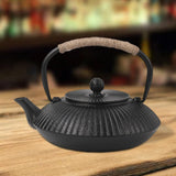 Maxbell Cast Iron Teapot Traditional Tea Boiler for Picnic Household Small Gathering Patterns A