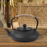 Maxbell Cast Iron Teapot Traditional Tea Boiler for Picnic Household Small Gathering Patterns A