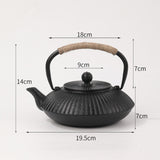Maxbell Cast Iron Teapot Traditional Tea Boiler for Picnic Household Small Gathering Patterns A