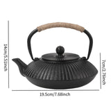 Maxbell Cast Iron Teapot Traditional Tea Boiler for Picnic Household Small Gathering Patterns A