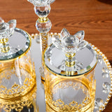 Maxbell Glass Storage Jars Set Nordic Appetizer Serving Plate for Fruit Snacks