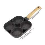 Maxbell 4 Hole Fried Egg Pan Egg Cooker Egg Skillet Non Stick for Burger Crepe Plett Gas type