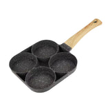 Maxbell 4 Hole Fried Egg Pan Egg Cooker Egg Skillet Non Stick for Burger Crepe Plett Gas type