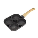 Maxbell 4 Hole Fried Egg Pan Egg Cooker Egg Skillet Non Stick for Burger Crepe Plett Gas type