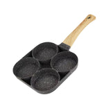 Maxbell 4 Hole Fried Egg Pan Egg Cooker Egg Skillet Non Stick for Burger Crepe Plett Gas type