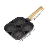 Maxbell 4 Hole Fried Egg Pan Egg Cooker Egg Skillet Non Stick for Burger Crepe Plett Universal type