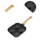 Maxbell 4 Hole Fried Egg Pan Egg Cooker Egg Skillet Non Stick for Burger Crepe Plett Universal type
