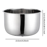 Maxbell Rice Cooker Liner Stainless Steel Inner Pot for Kitchen Household Restaurant 12.9 to 12.95cm