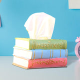 Maxbell Resin Tissue Box Decorative Paper Box Creative Napkin Case for Dorm Bar Cafe Green