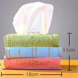 Maxbell Resin Tissue Box Decorative Paper Box Creative Napkin Case for Dorm Bar Cafe Green