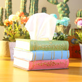 Maxbell Resin Tissue Box Decorative Paper Box Creative Napkin Case for Dorm Bar Cafe Green