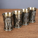 Maxbell Shot Glass Novelty 30ml Wine Goblet for Party Cocktail Drinkware Accessories gold