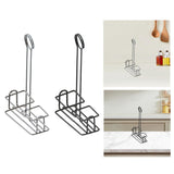 Maxbell Spice Storage Racks with Table Number Holder Storage Basket Seasoning Holder Argent