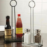 Maxbell Spice Storage Racks with Table Number Holder Storage Basket Seasoning Holder Argent