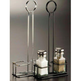 Maxbell Spice Storage Racks with Table Number Holder Storage Basket Seasoning Holder Argent