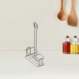 Maxbell Spice Storage Racks with Table Number Holder Storage Basket Seasoning Holder Argent