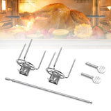 Maxbell Rotating Chicken Fork Portable Grill Rotisserie Kit for Picnic Patio Outdoor 28cm