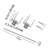 Maxbell Rotating Chicken Fork Portable Grill Rotisserie Kit for Picnic Patio Outdoor 28cm