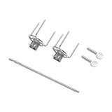 Maxbell Rotating Chicken Fork Portable Grill Rotisserie Kit for Picnic Patio Outdoor 28cm