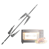 Maxbell Rotating Chicken Fork Portable Grill Rotisserie Kit for Picnic Patio Outdoor 28cm