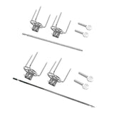 Maxbell Rotating Chicken Fork Portable Grill Rotisserie Kit for Picnic Patio Outdoor 28cm