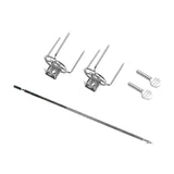 Maxbell Rotating Chicken Fork Portable Grill Rotisserie Kit for Picnic Patio Outdoor 34cm
