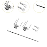 Maxbell Rotating Chicken Fork Portable Grill Rotisserie Kit for Picnic Patio Outdoor 34cm