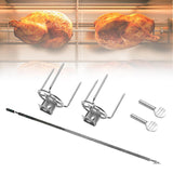 Maxbell Rotating Chicken Fork Portable Grill Rotisserie Kit for Picnic Patio Outdoor 34cm