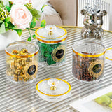 Maxbell Food Storage Container Nuts Canister for Serving Tea Cookies Pasta sugar label amber
