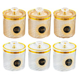 Maxbell Food Storage Container Nuts Canister for Serving Tea Cookies Pasta sugar label amber