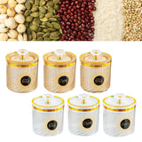 Maxbell Food Storage Container Nuts Canister for Serving Tea Cookies Pasta sugar label amber