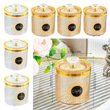 Maxbell Food Storage Container Nuts Canister for Serving Tea Cookies Pasta sugar label amber
