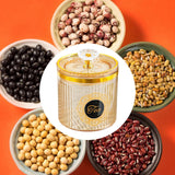 Maxbell Food Storage Container Nuts Canister for Serving Tea Cookies Pasta sugar label amber