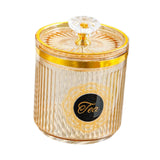 Maxbell Food Storage Container Nuts Canister for Serving Tea Cookies Pasta sugar label amber
