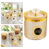 Maxbell Food Storage Container Nuts Canister for Serving Tea Cookies Pasta sugar label amber