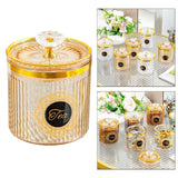 Maxbell Food Storage Container Nuts Canister for Serving Tea Cookies Pasta sugar label amber