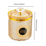 Maxbell Food Storage Container Nuts Canister for Serving Tea Cookies Pasta sugar label amber