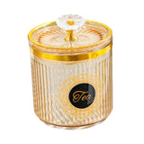 Maxbell Food Storage Container Nuts Canister for Serving Tea Cookies Pasta sugar label amber
