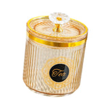 Maxbell Food Storage Container Nuts Canister for Serving Tea Cookies Pasta sugar label amber