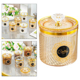 Maxbell Food Storage Container Nuts Canister for Serving Tea Cookies Pasta coffee label amber