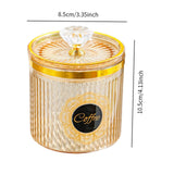 Maxbell Food Storage Container Nuts Canister for Serving Tea Cookies Pasta coffee label amber