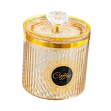 Maxbell Food Storage Container Nuts Canister for Serving Tea Cookies Pasta coffee label amber