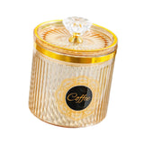 Maxbell Food Storage Container Nuts Canister for Serving Tea Cookies Pasta coffee label amber