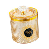Maxbell Food Storage Container Nuts Canister for Serving Tea Cookies Pasta coffee label amber