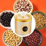 Maxbell Food Storage Container Nuts Canister for Serving Tea Cookies Pasta coffee label amber