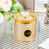 Maxbell Food Storage Container Nuts Canister for Serving Tea Cookies Pasta coffee label amber