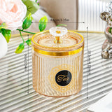 Maxbell Food Storage Container Nuts Canister for Serving Tea Cookies Pasta Tea label amber