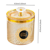 Maxbell Food Storage Container Nuts Canister for Serving Tea Cookies Pasta Tea label amber